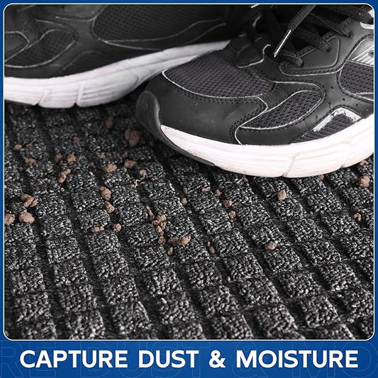 Durable Front Door Mat, 72" x 24" Heavy Duty Indoor Outdoor Doormat for Entryway, Non-Slip Rubber Backing, Stain and Fade Resistant Commercial Floor Mat for Home Office Entry