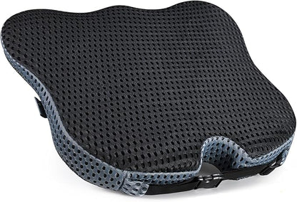 Soft Dense Memory Foam Car Seat Cushion for Driving - Seat Cushion for Car Seat Driver with Wedge Design & Raised Back to Broaden Vision, Provides Comfort for Lower Back & HIPS (Passenger Use Too)