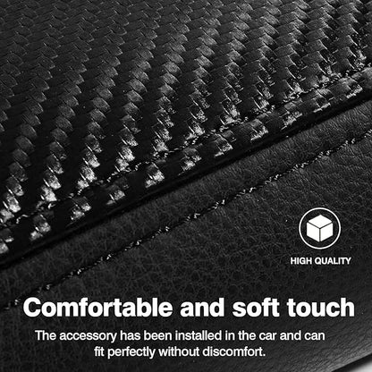 Autorder Center Console Cover for Hyundai Sonata 2020 2021 2022 2023 Accessories Carbon Fiber Armrest Cover Anti-Scratch Middle Console Pad Leather Armrest Protector