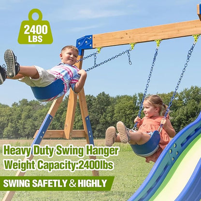 Swing Hangers, Heavy Duty Porch Swing Hanging Kit with Bearing Outdoor Playground Tree Ceiling Mount Swingset Hardware Bracket with Snap Hooks for Hammock Yoga Punching Bag Accessories 4PCS Yellow