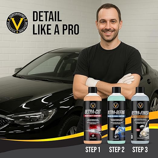 VPD Ultra-Finish Fine Polishing Compound 16 oz – Final Step Car Polish & Rubbing Compound for Cars, Removes Micro-Marring & Fine Swirls, Enhances Gloss & Depth, Safe for Clear Coats, Silicone-Free