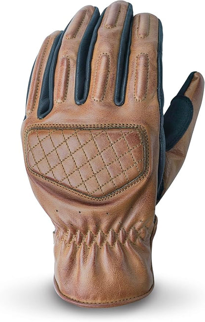 Leather Motorcycle Gloves with Adjustable Fitting Bike Riding Gloves for Riders