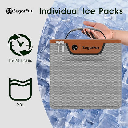 Trunk Organizer, Heavy-Duty Storage for Car & SUV, Foldable Waterproof Car Organizer with Cooler, Collapsible Multi-Compartment Storage, 95L, Grey-M003