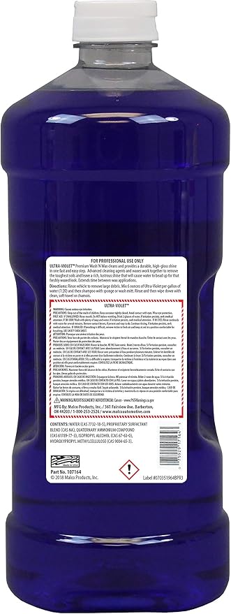 Malco Ultra Violet Premium Wash'n Wax – Best 2-in-1 Car Wash and Wax/Cleans and Provides A Durable, High-Gloss Shine in One Fast and Easy Step / 64Oz. (107164)