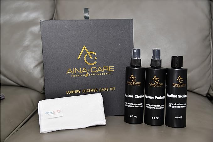 Complete Leather Care Kit Cleaner, Conditioner & Protection Restores & Preserves Leather Furniture, Car Seats, Shoes, Bags & More