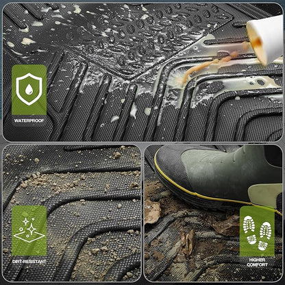 AUTOSAVER88 Floor Mats & Cargo Liners Fit for Kia Telluride 7/8 Seats 2025 2024-2020, All Weather TPE Custom for Floor Liners Trunk Mats Heavy Duty Waterproof Car Mats Set Interior Accessories, Black