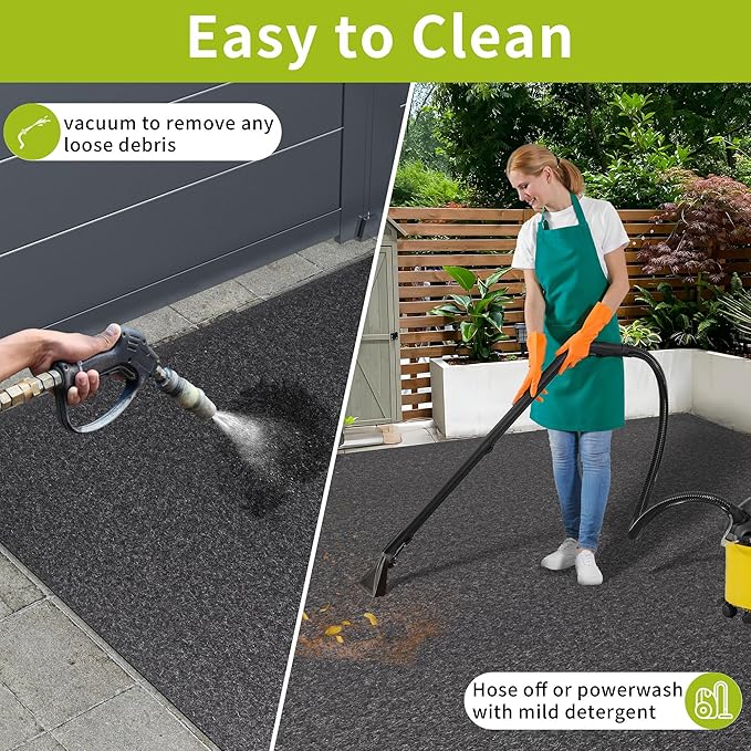 Oil Spill Mat - 20' x 7'4" Absorbent Oil Garage Floor Mat for Under Car - Protect Driveway from Drips, Spills, Stains, Reusable & Durable Garage Floor Protection Mat with Waterproof Backing