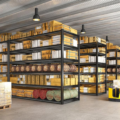 REIBII 60" W Garage Shelving, 2900LBS Storage Shelves, 6 Tier Heavy Duty Shelving, Adjustable Metal Shelving Units and Storage Rack for Warehouse, Pantry, Basement, 60" W x 84" Hx 24" D, 2 Pack