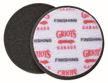 Griot's Garage 3" Black Foam Finishing Pads for Car Polishing and Detailing, Buffing Pads for Paint Correction and Sealant Application, 11274, Set of 3