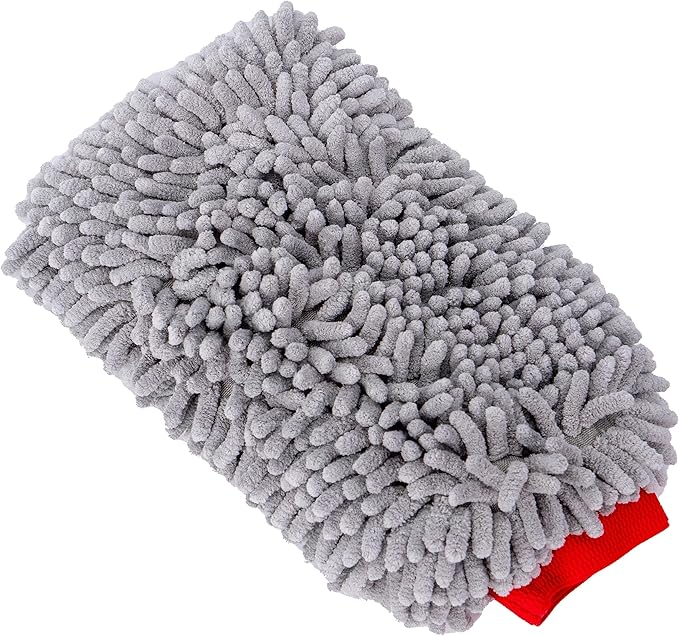 MOTHERS 968801 Premium Chenille Car Wash Mitt - Scratch & Lint Free