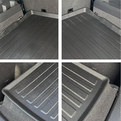Premium Cargo Liner for Volkswagen Tiguan 5 & 7 Seat Models Trunk Layout Behind 2 Row 2018-2024 - Custom Fit Car Trunk Mat - All-Season Black Cargo Mat - 3D Shaped Laser Measured Trunk Liners
