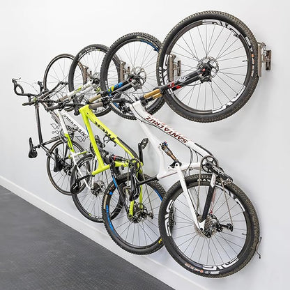 StoreYourBoard Bike Swivel Rack – Wall Mounted Garage Bike Storage, Vertical Hanger with 120° Swing Design & Stopper, Space-Saving Indoor Wall Mount – Fits Kids Bikes, BMX & More