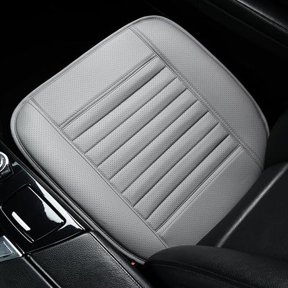 2pc Edge Wrapping Comfortable Car Front Seat Covers, Seat Protectors, Anti-Slip Bottom Seat Cushion Covers for Auto with PU Leather(Gray)