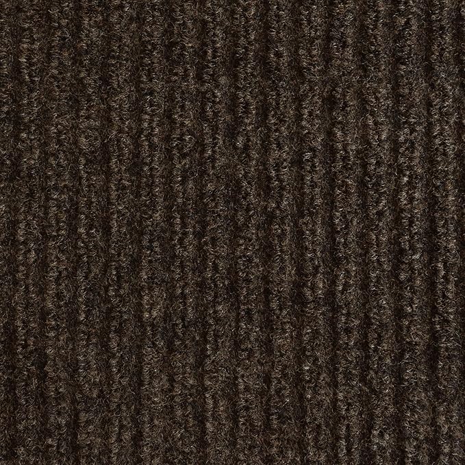 iCustomRug Spartan Weather Warrior Duty Indoor/Outdoor Utility Ribbed in 3ft,4ft,6ft Widths 70 Custom Sizes with Natural Non-Slip Rubber Backing 4'X44' in Brown