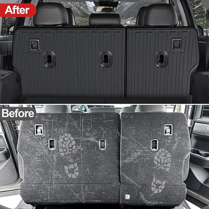 2nd Row Backrest Mat for 2024 2025 Hyundai Santa FE, All Weather TPE Seat Back Covers Durable Kick Mats for 2025 Hyundai Santa Fe Accessories (Fit Hybrid and Fuel)