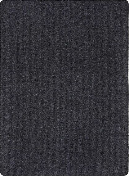 Ottomanson 5' x 6'6" Mud Mat Area Rug Scraper Carpet - Non-Slip, Dirt Trapping for Indoor & Outdoor Use - Ideal for Entryway, Garage, Kitchen, Patio & High-Traffic Areas, Black