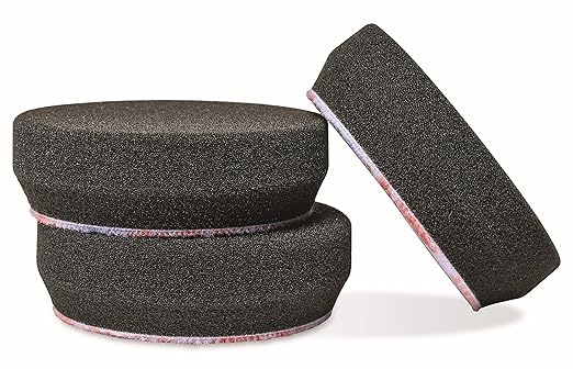 Griot's Garage 3" Black Foam Finishing Pads for Car Polishing and Detailing, Buffing Pads for Paint Correction and Sealant Application, 11274, Set of 3