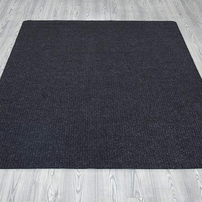 Ottomanson 5' x 6'6" Mud Mat Area Rug Scraper Carpet - Non-Slip, Dirt Trapping for Indoor & Outdoor Use - Ideal for Entryway, Garage, Kitchen, Patio & High-Traffic Areas, Black