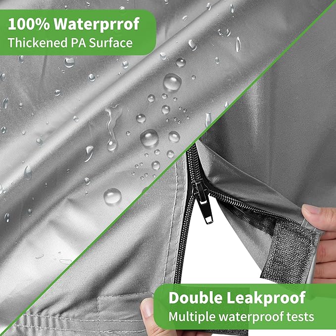 10L0L Heavy Duty Golf Cart Cover for 2/4 Passengers EZGO, Club Car and Yamaha, All Weather Outdoor Protection Weatherproof
