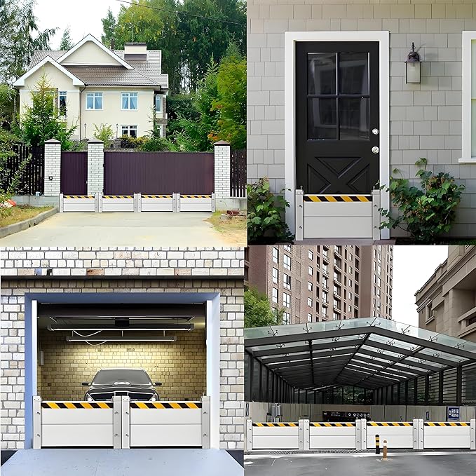 Flood Barriers for Home Exterior,Aluminum Alloy Outdoor Garage Doors Water Barriers for Flooding(H55Inch,L15FT)