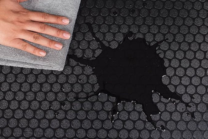 G-Floor Performance Vinyl Garage Runner Small Coin Pattern (Midnight Black, 27" x 96")